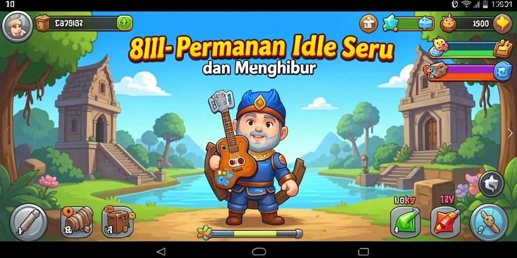 Tampilan gameplay 8II yang menarik dengan elemen Idle.