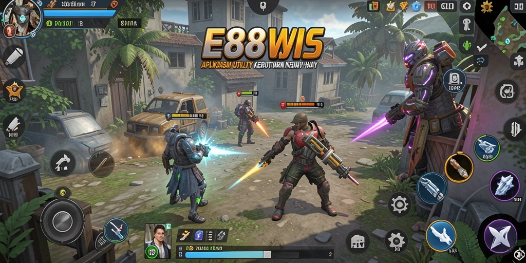 Screenshot utama E88 menunjukkan antarmuka aplikasi yang ramah pengguna.