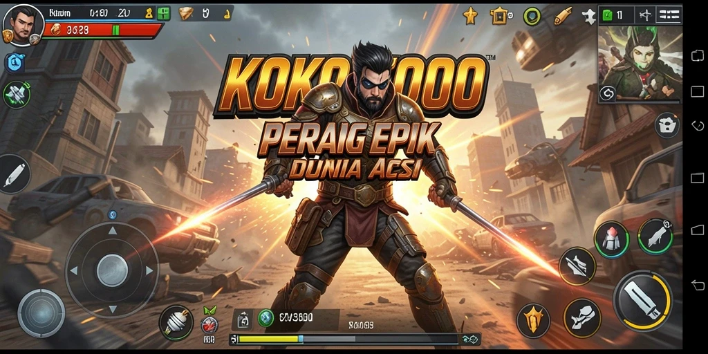 Tangkapan layar gameplay KOKO5000 menampilkan pertempuran seru dan grafis yang menakjubkan.