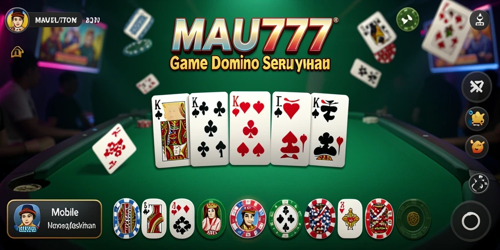 Screenshot MAU777 menunjukkan gameplay seru dan interaktif dari Domino.