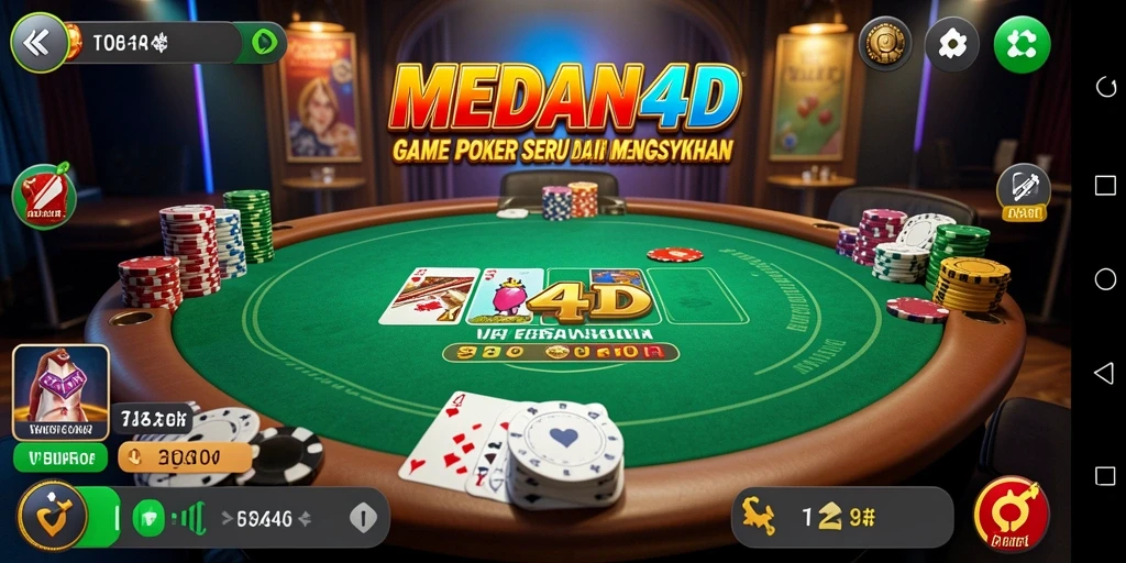 Tampilan menarik dari gameplay poker di MEDAN4D.