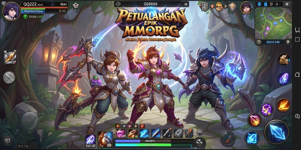 Tampilan gameplay <strong>QQ222</strong> yang mengesankan dalam dunia MMORPG.
