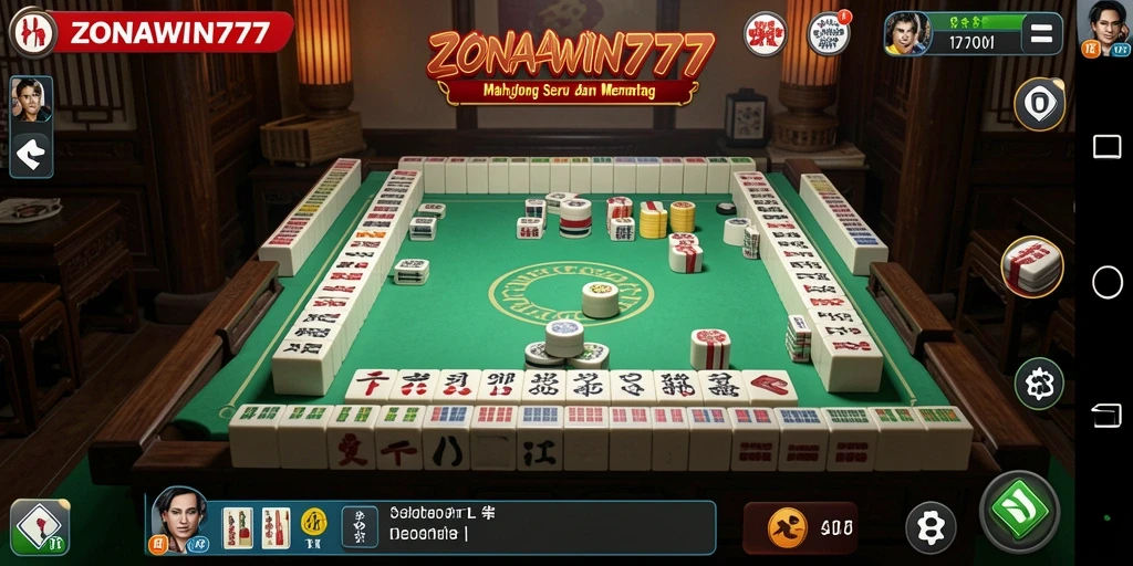 Tangkapan layar utama ZONAWIN777 menampilkan permainan Mahjong yang seru.